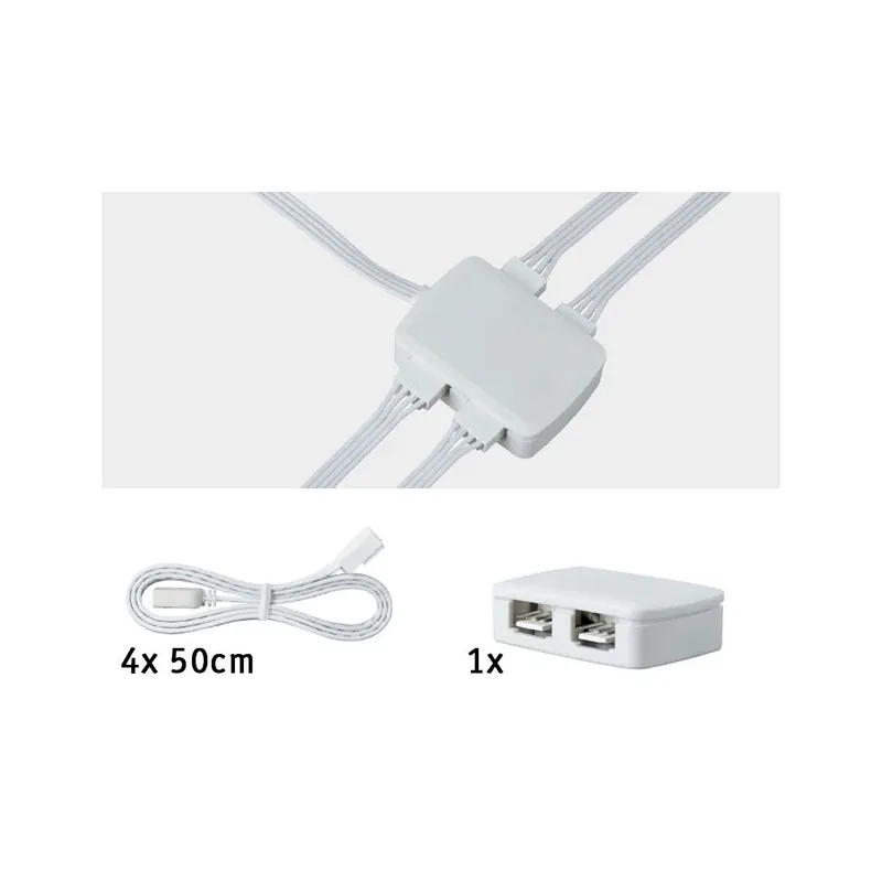 YourLED Verbinder Junction-Box 4-fach Verteilung 30x45mm max. 60W Weiß Sonderaktion