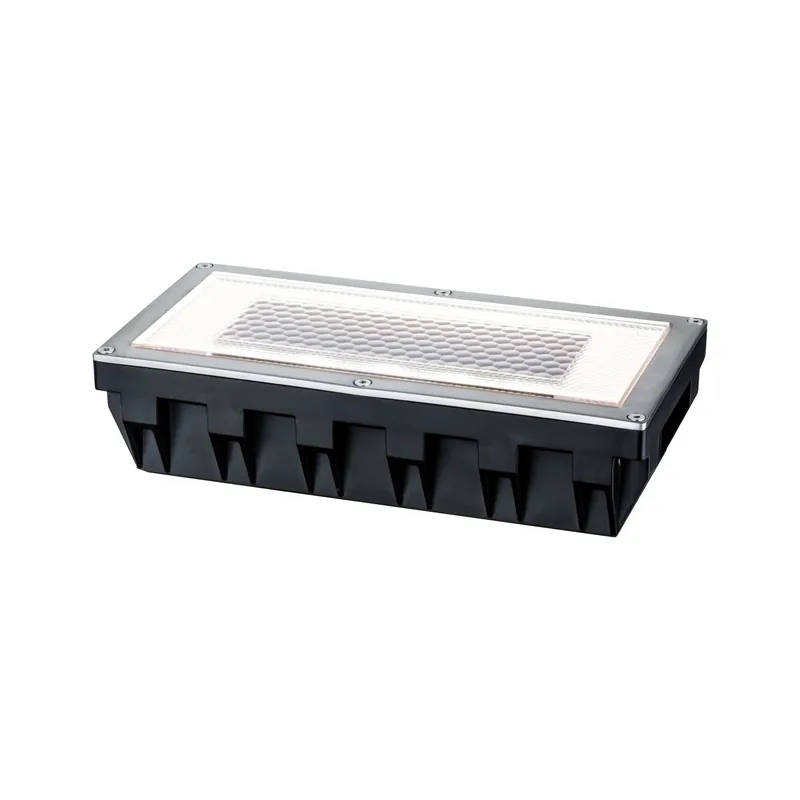 Solar LED Bodeneinbauleuchte Box IP67 2700K 7,5lm Edelstahl/Klar Highlight