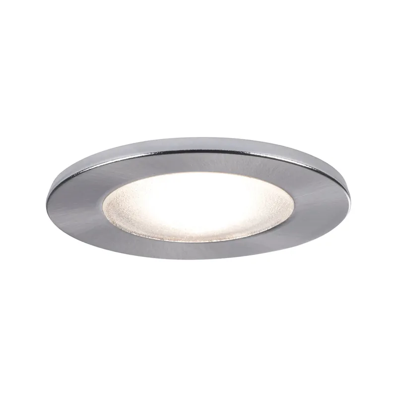 Ausverkauf Möbeleinbauleuchten Micro Line Structure rund 66mm max. 20W 12V dimmbar Eisen gebürstet