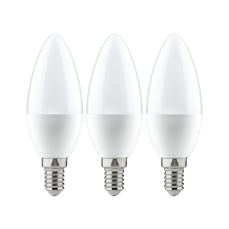 Neue Ware Standard 230V LED Kerze 3er-Set 3x470lm 3x5,5W 2700K Opal