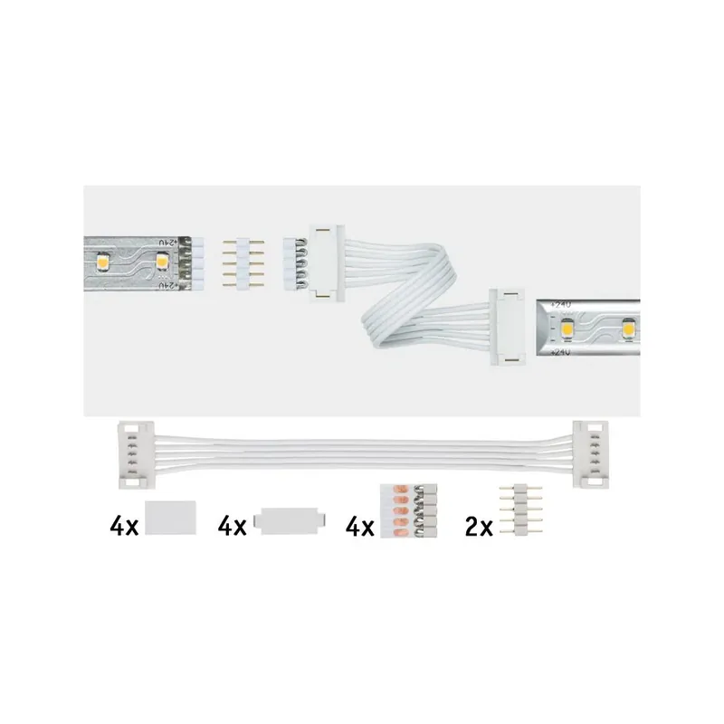Finale Aktion MaxLED Zubehör Verbinder 2er-Set Universal-Verbinder Weiß