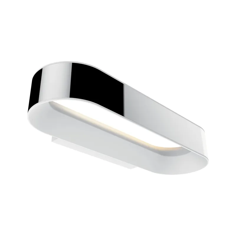LED Wandleuchte Agena IP44 2700K 1200lm 230V 20W dimmbar Chrom/Weiß matt Echt