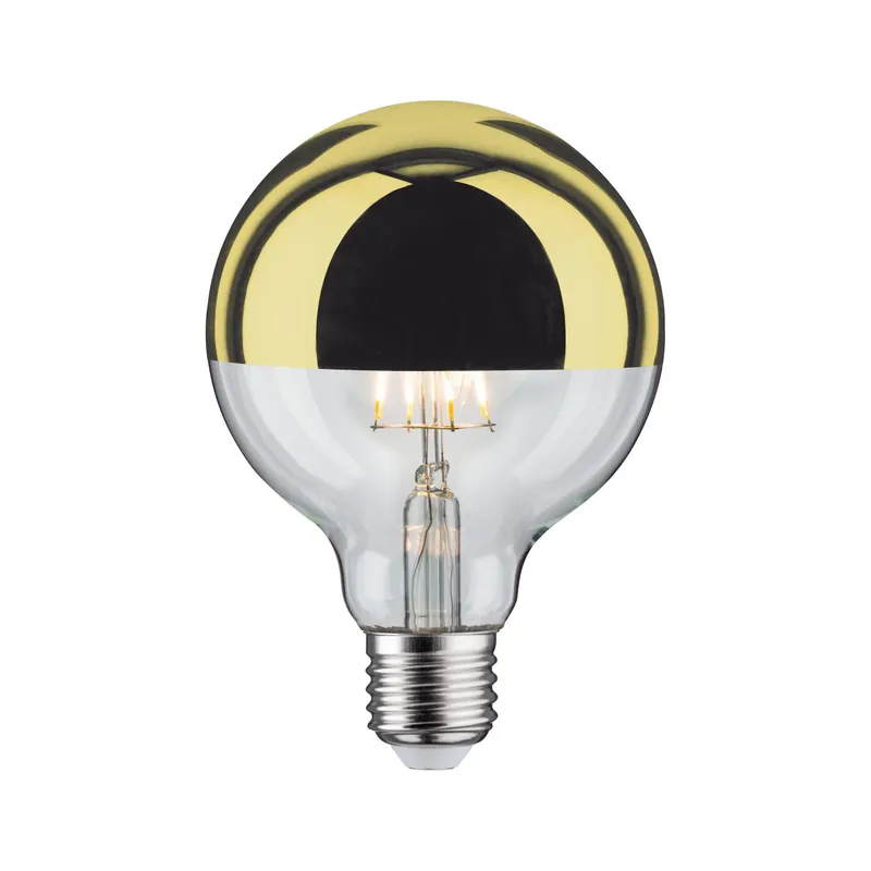 Preis Gesenkt LED Globe 95 Kopfspiegel Gold 5W E27 Warmweiß dimmbar