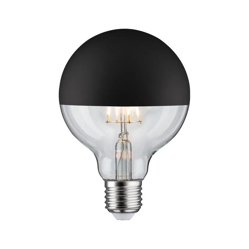 LED Globe 95 Kopfspiegel Schwarz matt 5W E27 Warmweiß dimmbar Bestpreis