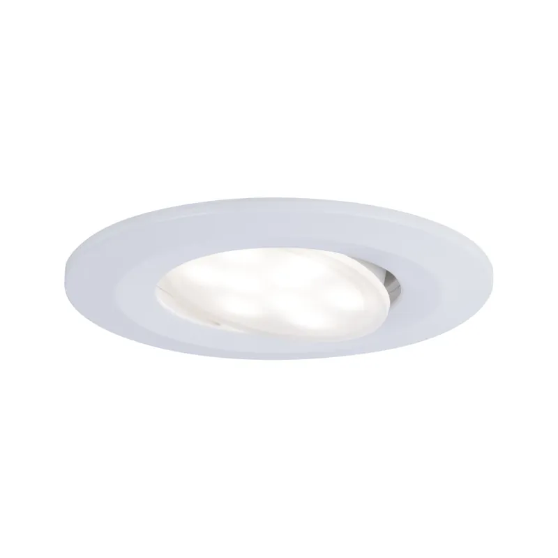 Abverkauf LED Einbauleuchte Calla schwenkbar IP65 rund 90mm 30° 5,2W 460lm 230V dimmbar 4000K Weiß matt