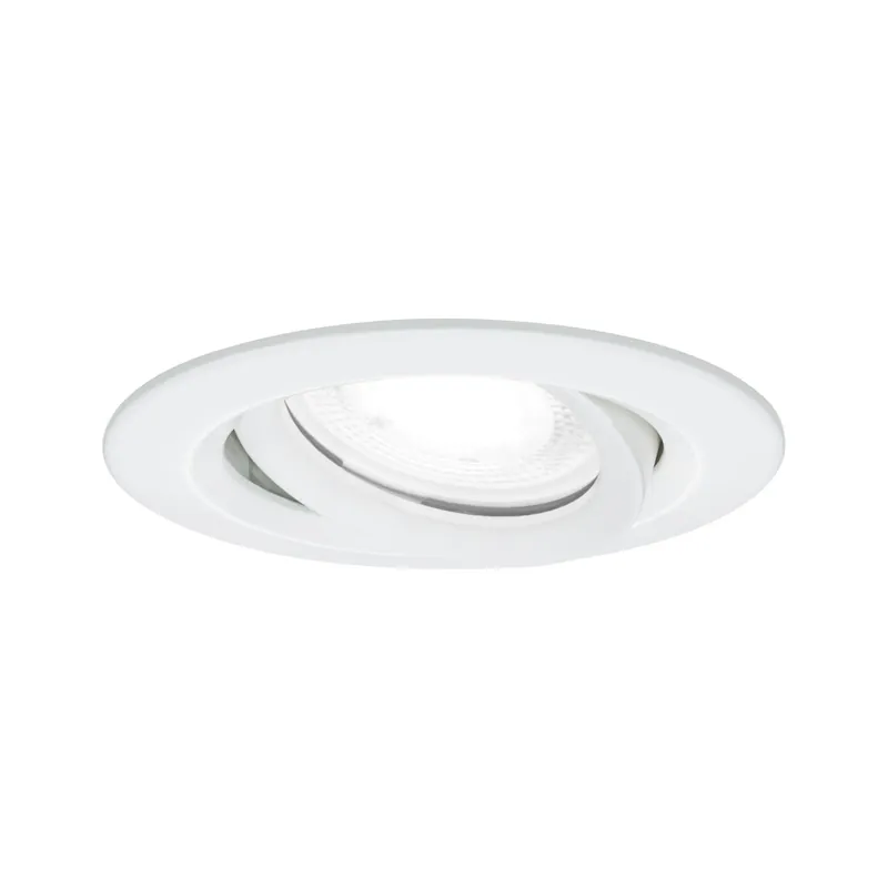 LED Einbauleuchte Nova Plus Einzelleuchte schwenkbar IP65 rund 93mm 30° GU10 6W 470lm 230V dimmbar 4000K Weiß matt Gratis Versand