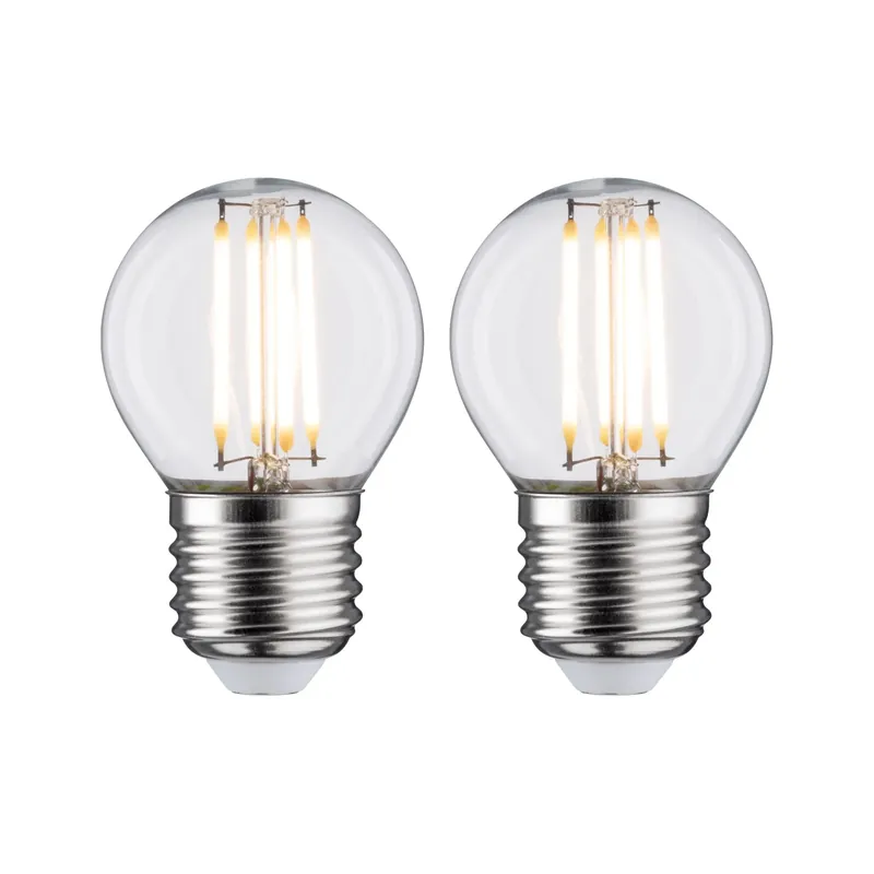 Zertifiziert Filament 230V LED Tropfen E27 2x470lm 2x5W 2700K Klar
