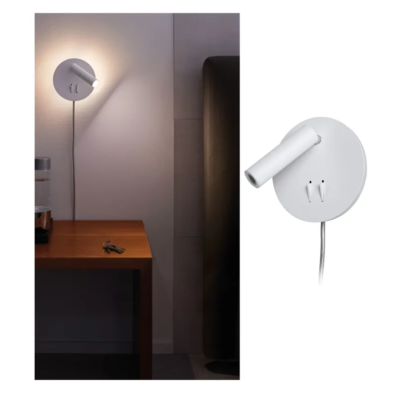 Schnäppchen Wandleuchte Tabari 3000K 407lm / 100lm 230V 3,2W / 1,2W Weiß/Chrom
