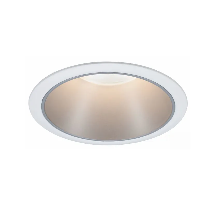LED Einbauleuchte 3-Step-Dim Cole 1er-Set IP44 rund 88mm Coin 6W 470lm 230V dimmbar 2700K Weiß/Silber matt Sonderangebot