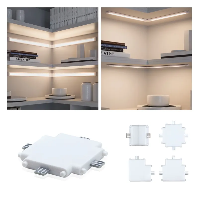 Rabatt Clever Connect Verbinder Border X-Verbinder 50x50mm Weiß matt