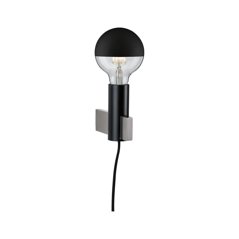 Neordic Wandleuchte Aik E27 230V max. 20W dimmbar Schwarz Schnäppchen