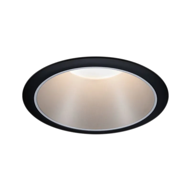 Einbauleuchte Cole rund 88mm GU10 max. 10W 230V dimmbar Schwarz/Silber Neue Kollektion