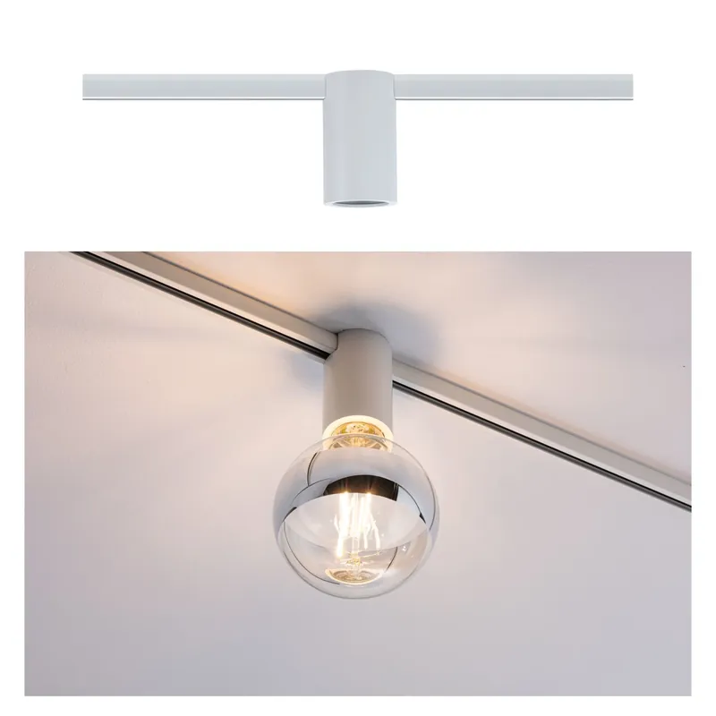 Must-Have URail Schienenspot Socket Einzelspot E27 max. 20W dimmbar 230V Weiß