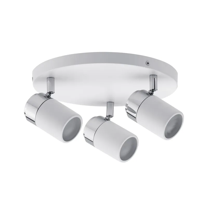 Sonderangebot Spotlight Zyli IP44 GU10 230V max. 3x10W dimmbar Weiß/Chrom