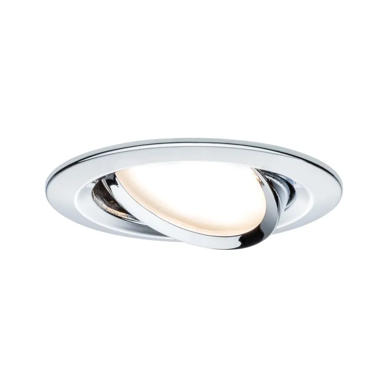Sofort Bestellen LED Einbauleuchte Nova Plus Einzelleuchte schwenkbar rund 84mm 50° Coin 6W 470lm 230V dimmbar 2700K Chrom