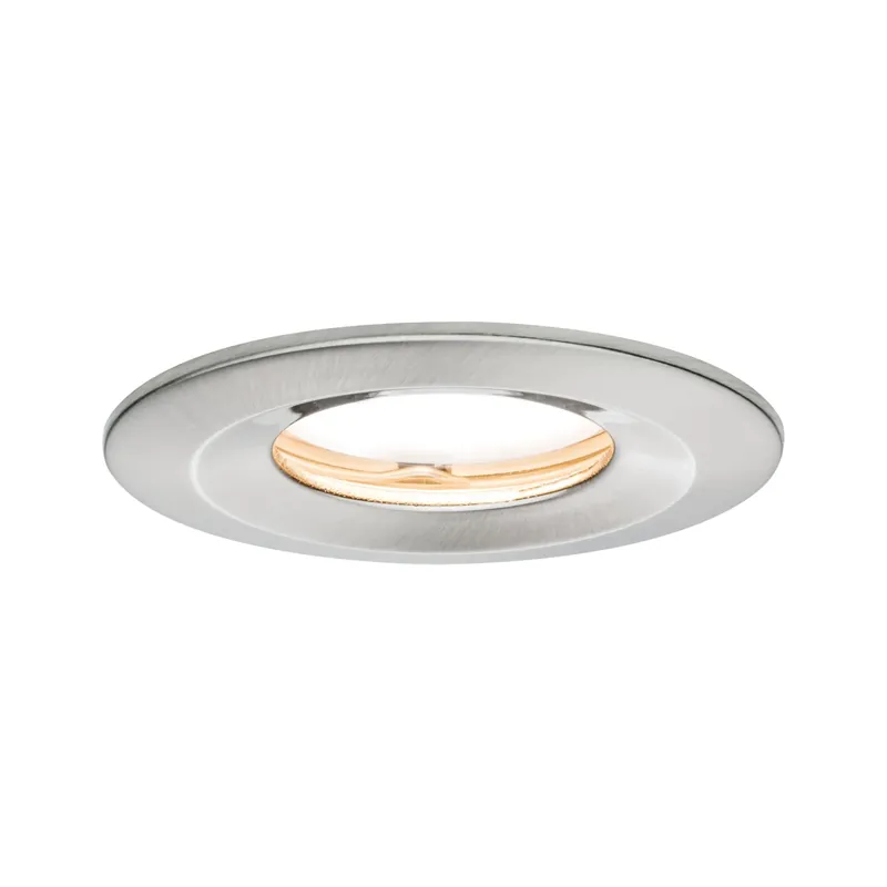 Neue Kollektion LED Einbauleuchte Nova Plus starr IP65 rund 78mm Coin 6W 470lm 230V dimmbar 2700K Eisen gebürstet