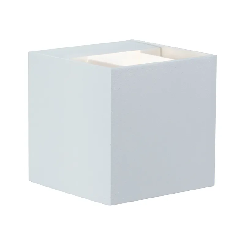 Top-Seller LED Wandleuchte Cybo IP65 eckig 80x80mm 2700K 2x3,5W 2x213lm 230V 40-120° Weiß Aluminium