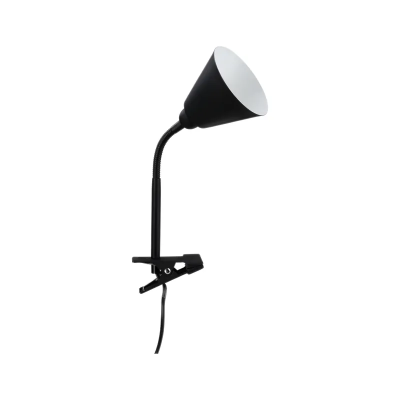 Klemmleuchte Vitis Flexarm Schnurschalter Schwarz 230V E14 Markenware