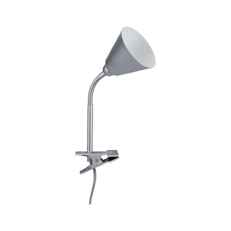 Online Kaufen Klemmleuchte Vitis Flexarm Schnurschalter Grau 230V E14