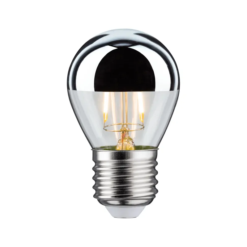 LED Retro-Tropfen 4,5W E27 Kopfspiegel Silber Warmweiß dimmbar Sale