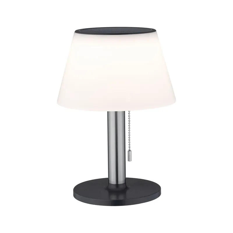 Solar LED Tischleuchte 3-Step-Dim Lillesol IP44 3000K 45lm Edelstahl Gratis Versand