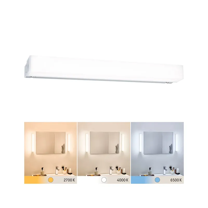 Highlight Selection Bathroom LED Spiegelleuchte Luno IP44 White Switch 550lm 230V 6W Alu