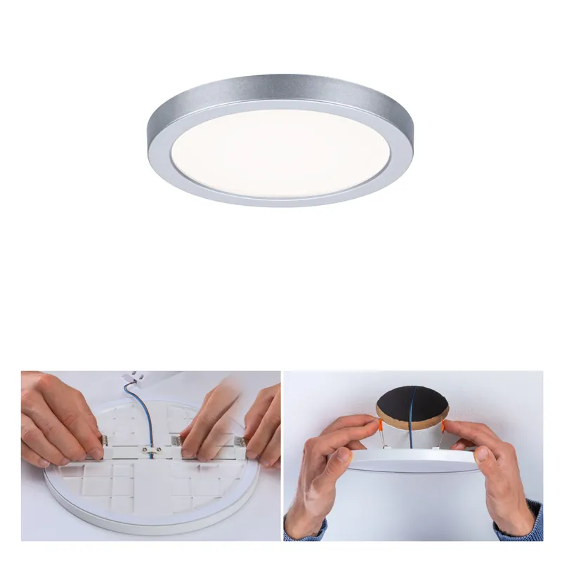 Heißes Angebot VariFit LED Einbaupanel Areo IP44 rund 118mm 6,5W 500lm 4000K Chrom matt