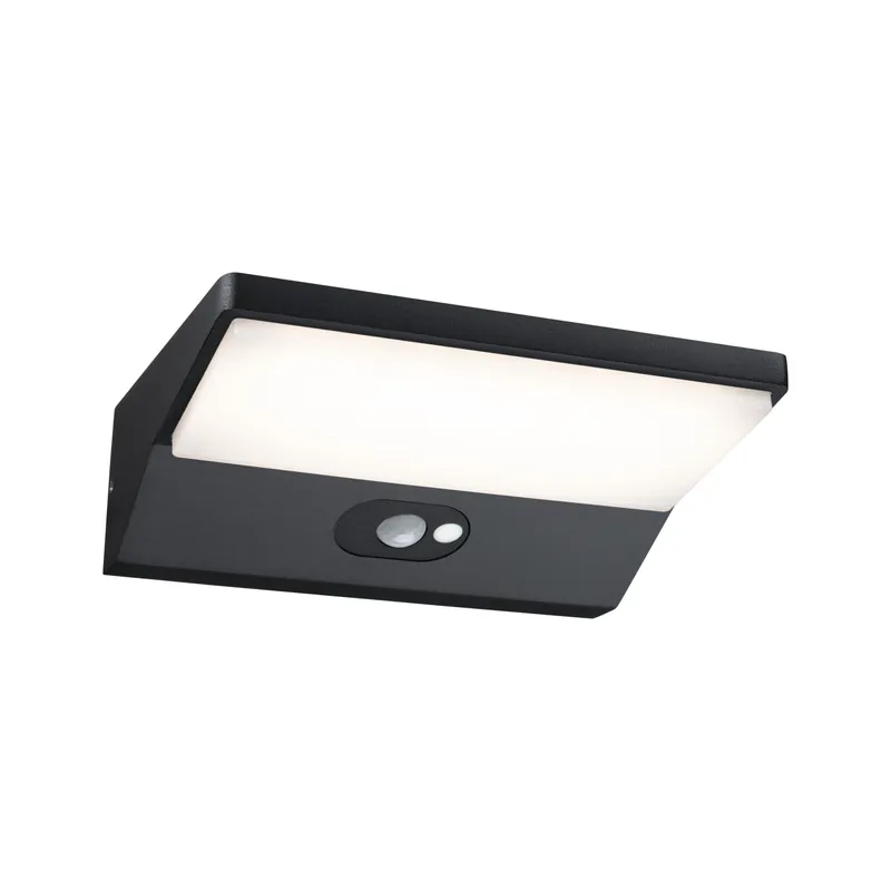 Jetzt Bestellen LED Außenwandleuchte Ronea Dämmerungsgesteuerter Bewegungsmelder (IR) IP44 180x150mm 3000K 7,4W 400lm 230V Dunkelgrau Aluminium