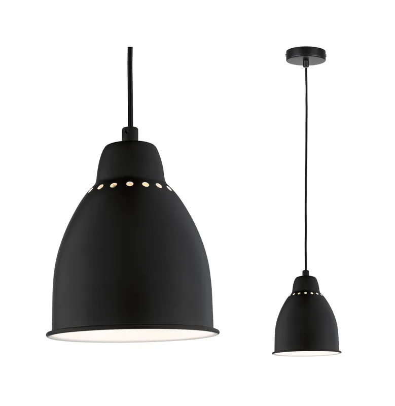 Neordic Pendelleuchte Hilla E27 max. 40W Schwarz dimmbar Metall Highlight