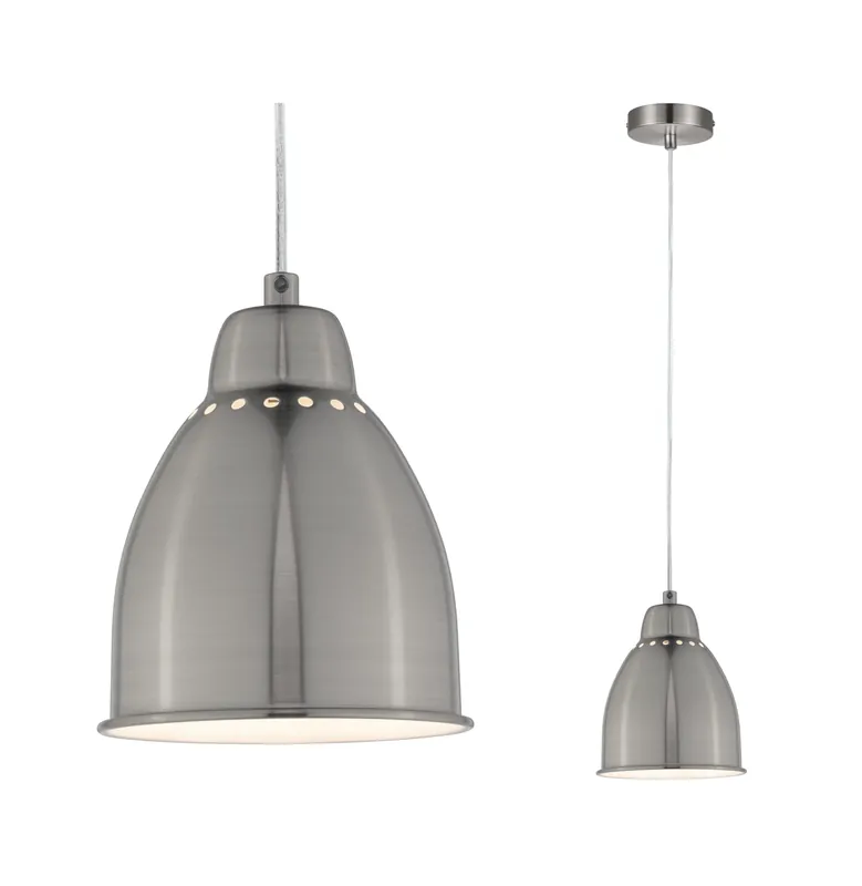 Neordic Pendelleuchte Hilla E27 max. 40W Eisen gebürstet dimmbar Metall Preisreduziert