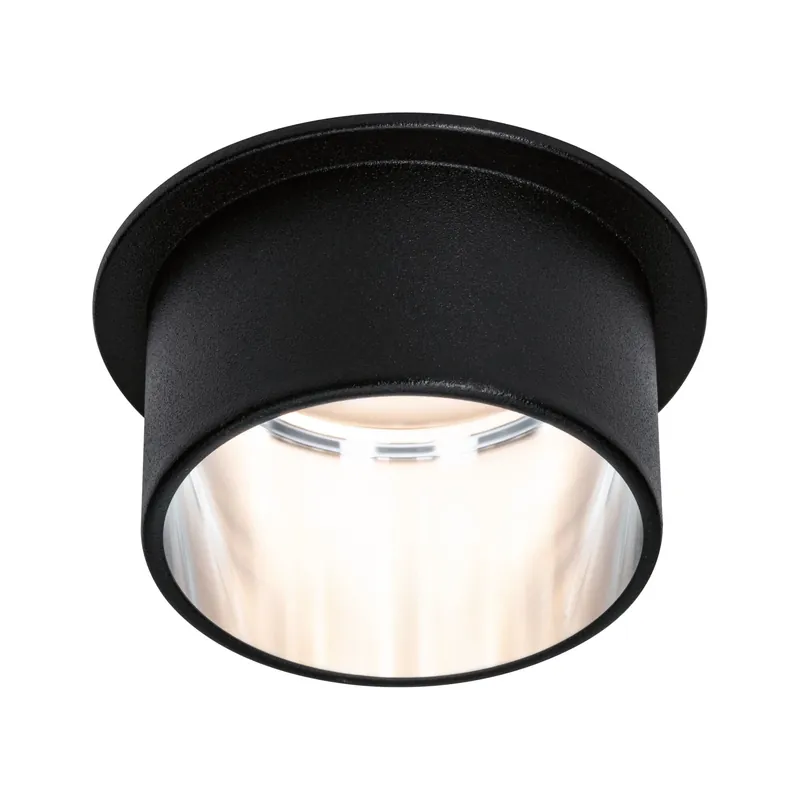 Garantierte Lieferung LED Einbauleuchte 3-Step-Dim Gil IP44 rund 68mm Coin 6W 470lm 230V dimmbar 2700K Schwarz matt/Eisen gebürstet