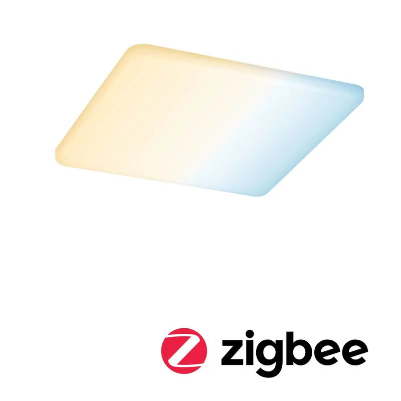 Direkt Vom Hersteller VariFit LED Einbaupanel Smart Home Zigbee 3.0 Veluna IP44 eckig 185x185mm 15W 1000lm Tunable White Satin dimmbar