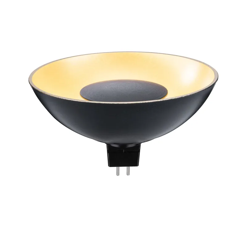 Standard 12V LED Reflektor GU5,3 170lm 4,9W 1900K Schwarz/Gold Echt