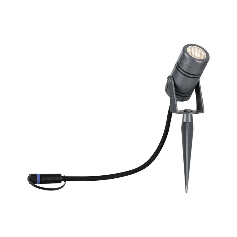 Super-Preis Plug & Shine LED Gartenstrahler Radon Einzelspot IP65 3000K 11W Grau