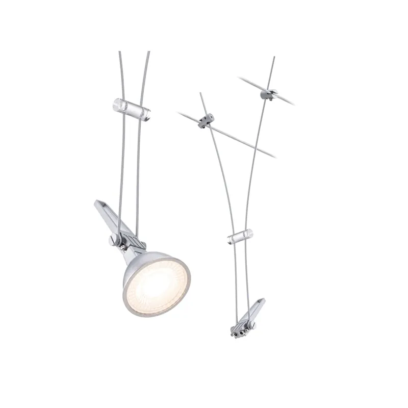 Expressversand CorDuo Seilsystem Comet Einzelspot GU5,3 max. 50W dimmbar 12V Chrom matt
