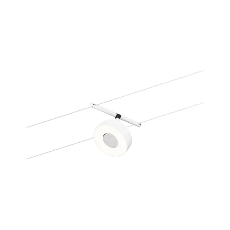 CorDuo LED Seilsystem Circle Einzelspot 180lm 5W 3000K 12V Weiß matt Schneller Versand
