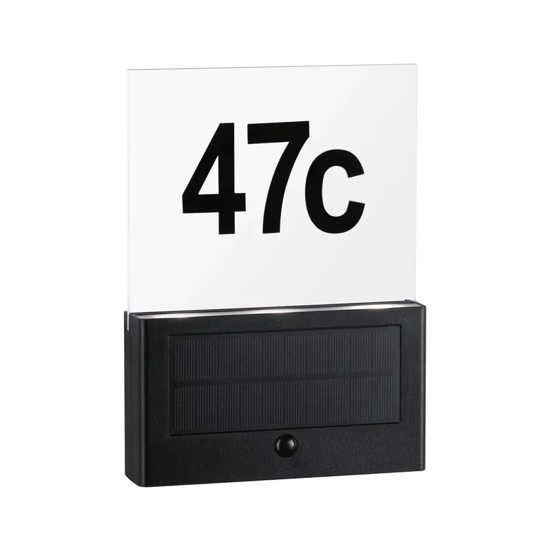 Solar LED Hausnummernleuchte Neda IP44 3000K 27lm Anthrazit Jetzt Kaufen