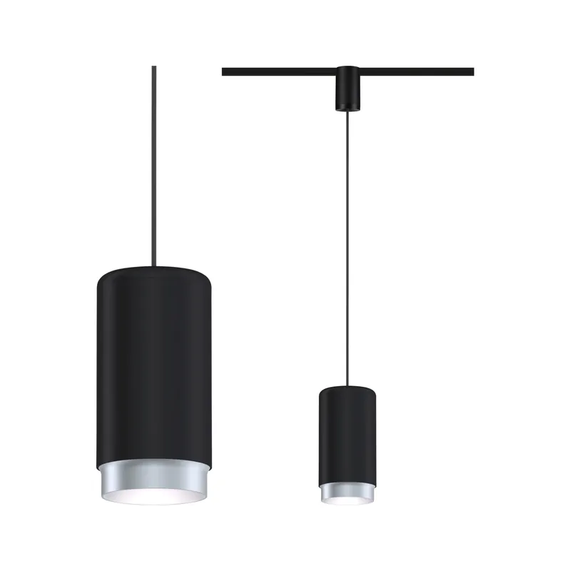Kostenloser Versand URail Pendel Corus E27 max. 50W dimmbar 230V Schwarz