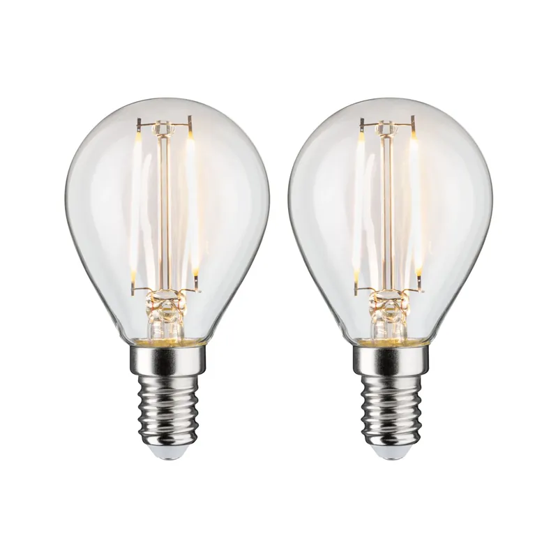 Filament 230V LED Tropfen E14 2x250lm 2x2,7W 2700K Klar Super-Preis