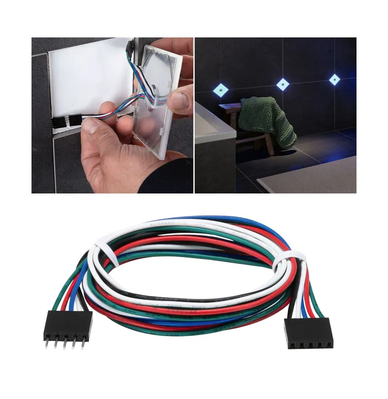 Kostenloser Rückversand LumiTiles Kabel Square RGBW 0,65m 12V Schwarz Kunststoff