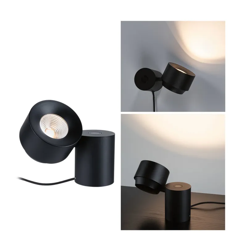 LED Tischleuchte 3-Step-Dim Pane 2700K 300lm 3W Schwarz Direkt Vom Hersteller