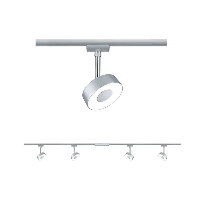 Sonderangebot URail Schienenspot Circle Basisset 4x222lm 4x5,3W 2700K 230V Chrom matt/Chrom
