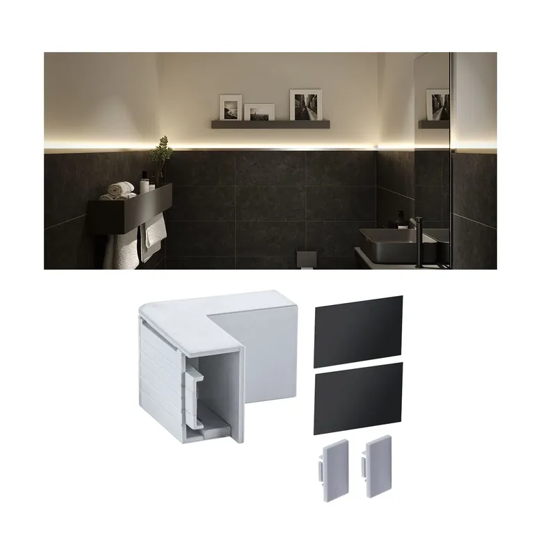 Schneller Versand LumiTiles Zubehör Profil Top 40x40mm Telegrau