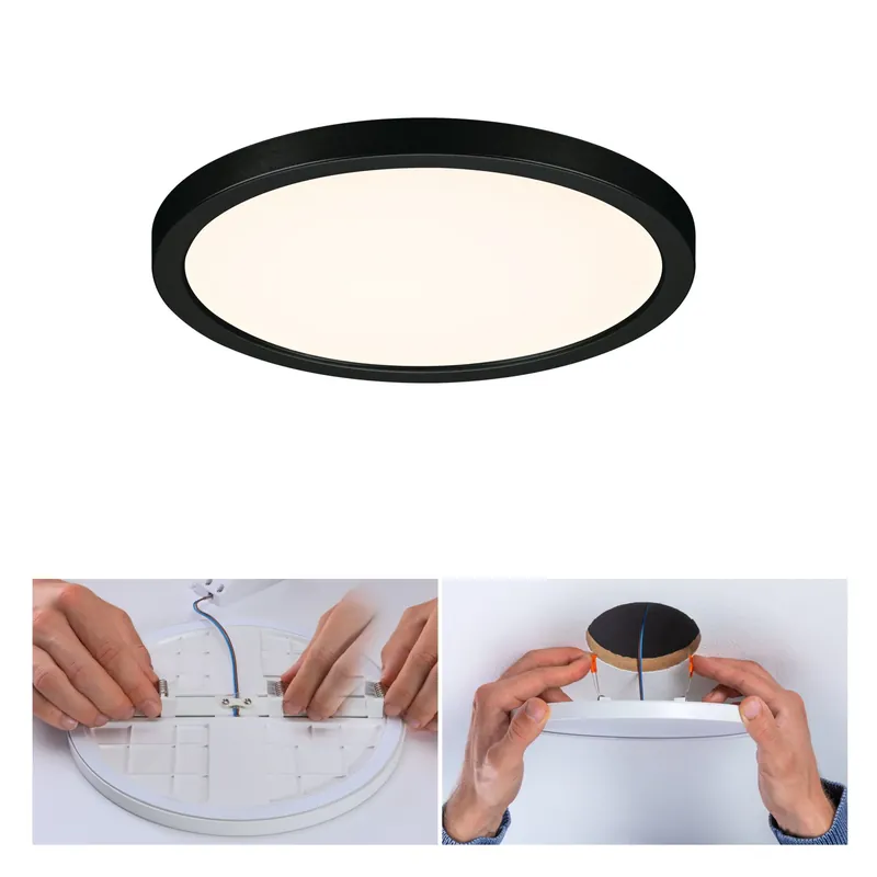 VariFit LED Einbaupanel Areo IP44 rund 175mm 13W 1300lm 3000K Schwarz Bestseller