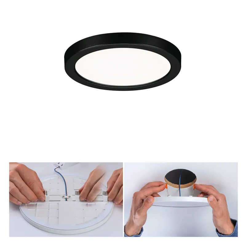 VariFit LED Einbaupanel Areo IP44 rund 118mm 6,5W 550lm 4000K Schwarz Sale
