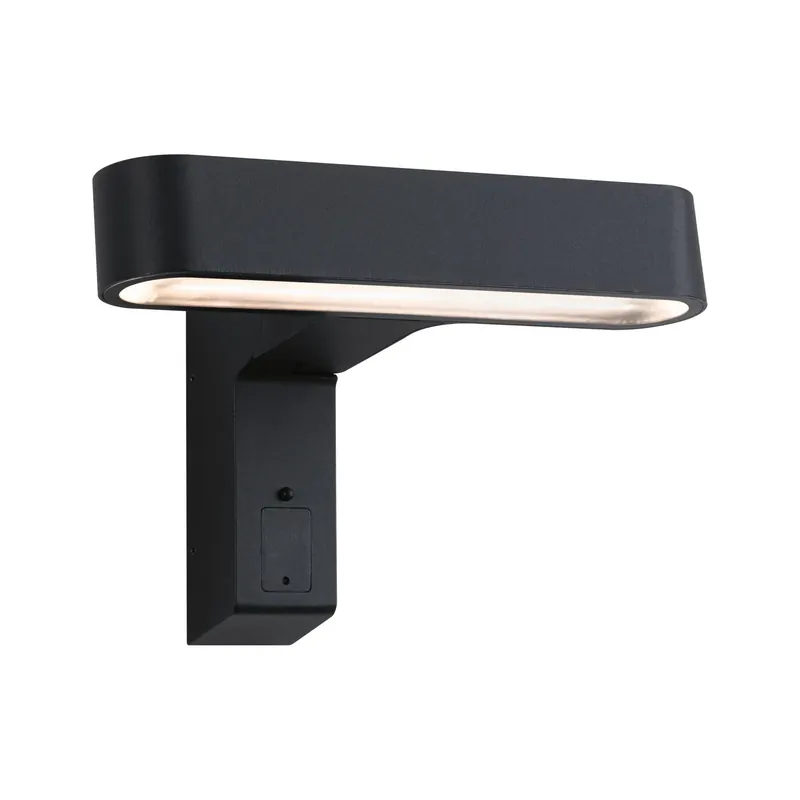 Ausverkauf House LED Außenwandleuchte Ito Horizontale Ausrichtung IP44 227x164mm 3000K 6W 450lm 230V 65° Anthrazit Metall/Kunststoff