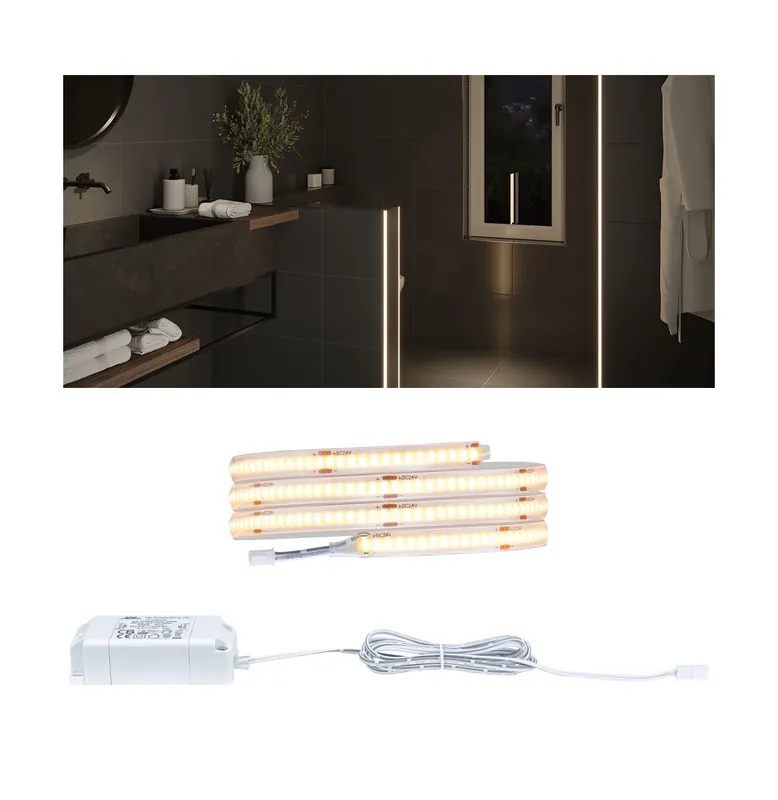 Rabatt LumiTiles LED Stripe Full-Line COB Slim 1m IP44 3W 230lm/m 280 LEDs/m 2700K 7VA