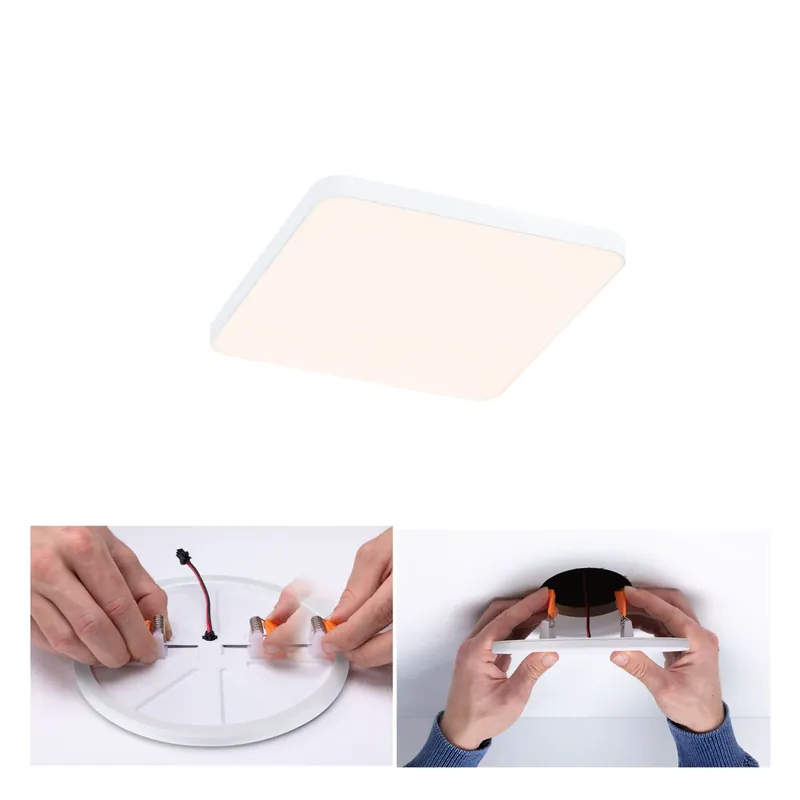 VariFit LED Einbaupanel Veluna Edge IP44 eckig 120x120mm 8,5W 650lm 3000K Weiß Expressversand