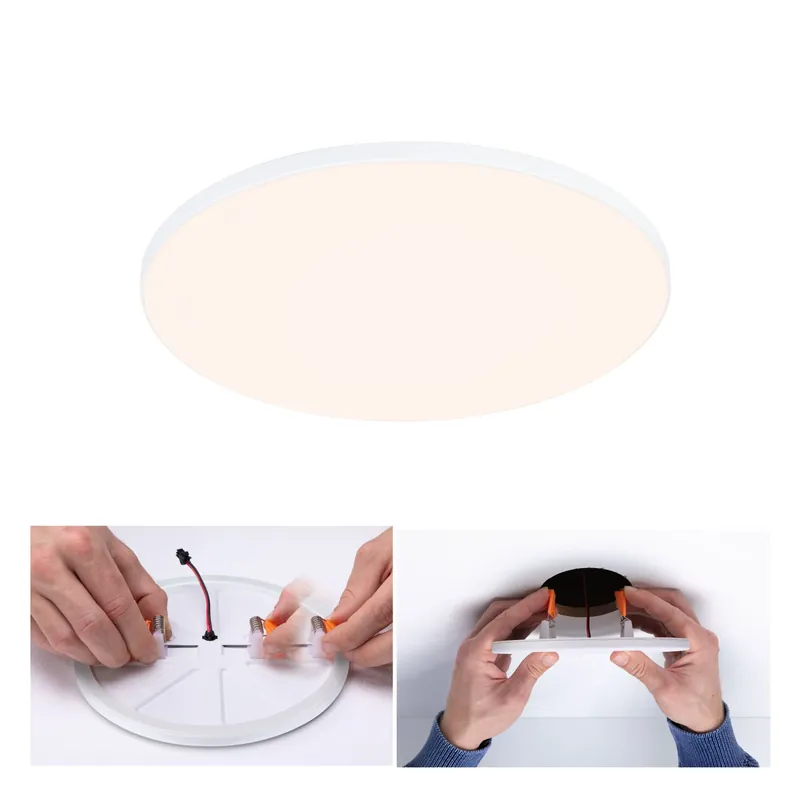 VariFit LED Einbaupanel Veluna Edge IP44 rund 200mm 17W 1500lm 3000K Weiß dimmbar Preis Gesenkt