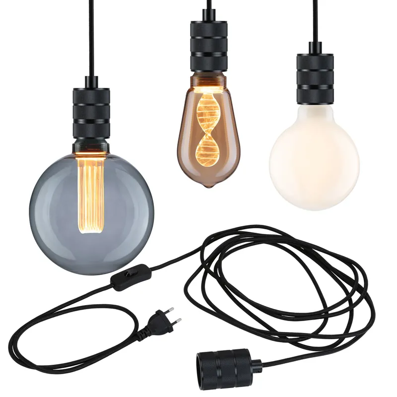 Expressversand Neordic Pendelleuchte Tilla E27 max. 20W Schwarz dimmbar Metall